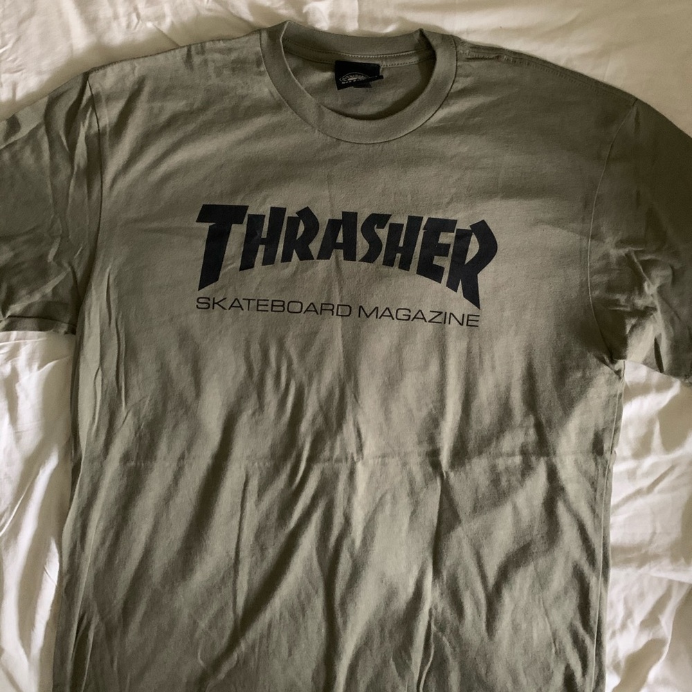 Thrasher Tee Olive Green